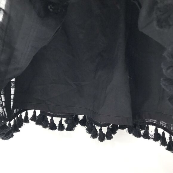 LOFT Black Tassel Hem Peasant Mini Skirt - Picture 8 of 12
